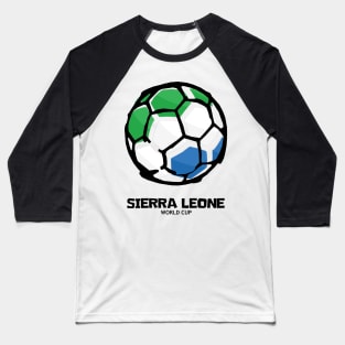 Sierra Leone Football Country Flag Baseball T-Shirt